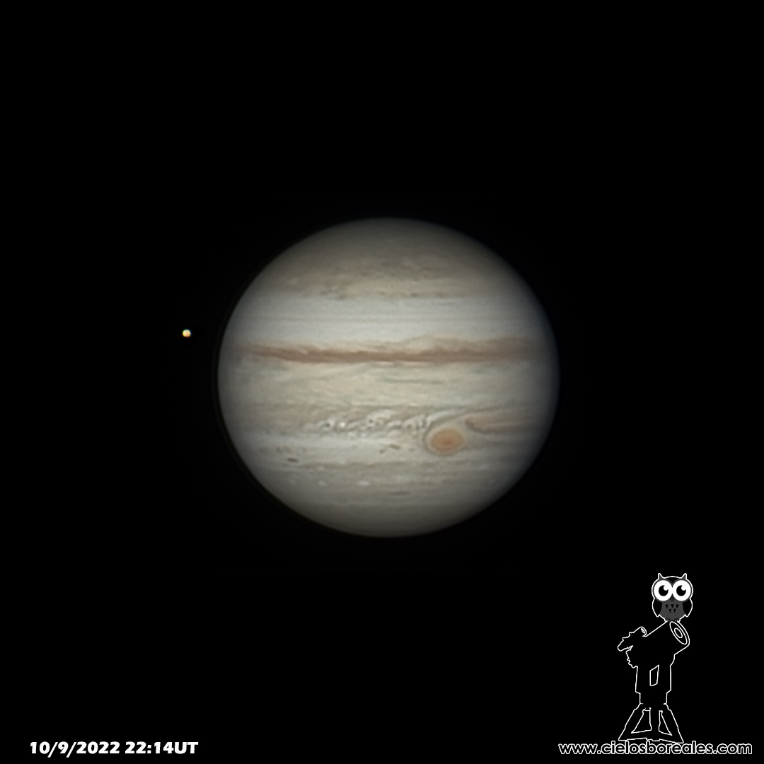 imagen de Júpiter procesada con Astrosurface