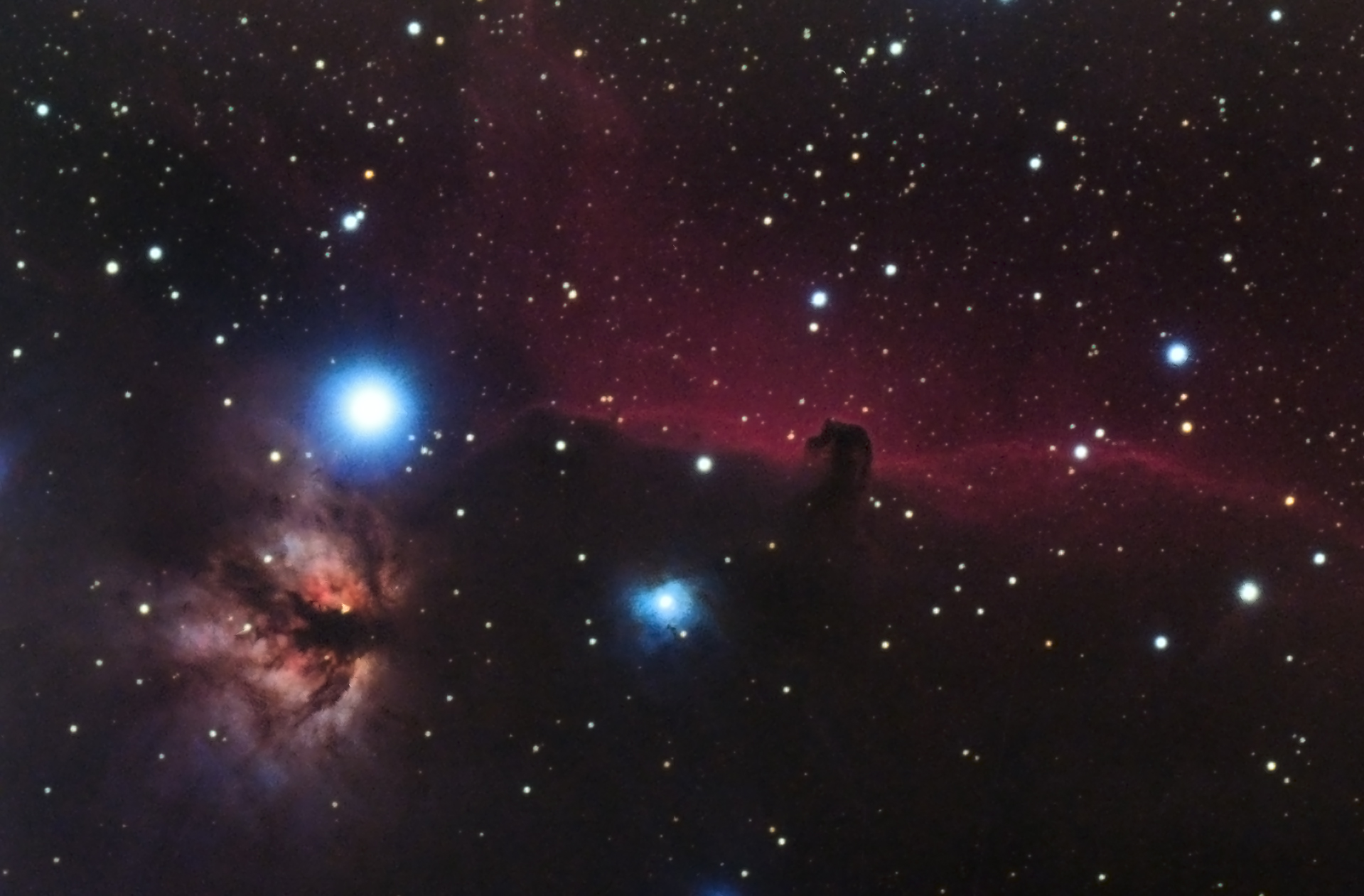 Cabeza de Caballo (B33) y Llama (NGC2024)