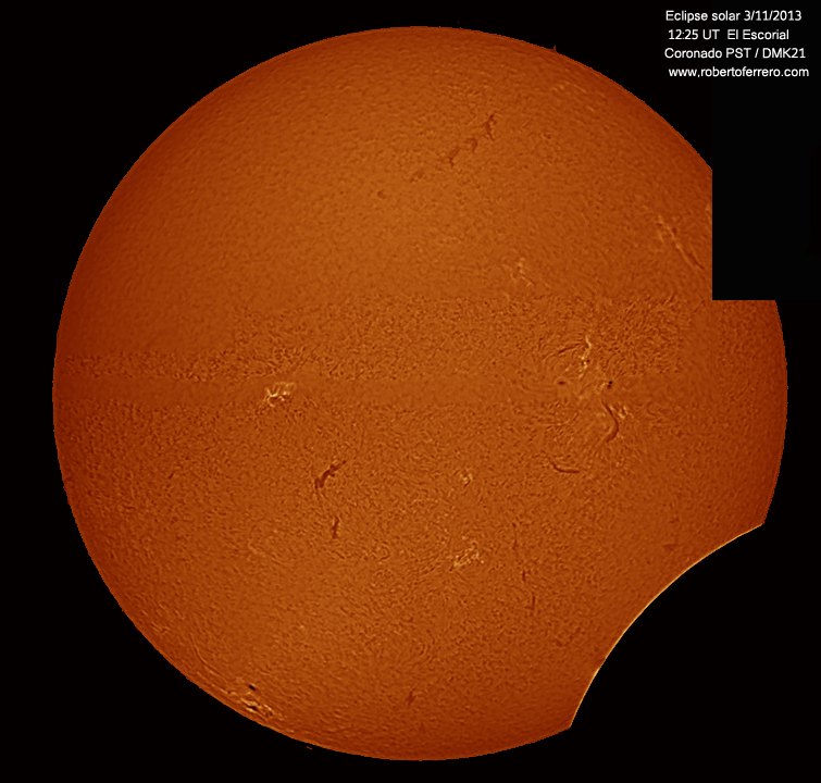 Eclipse solar del 3 de noviembre de 2013, H-alfa