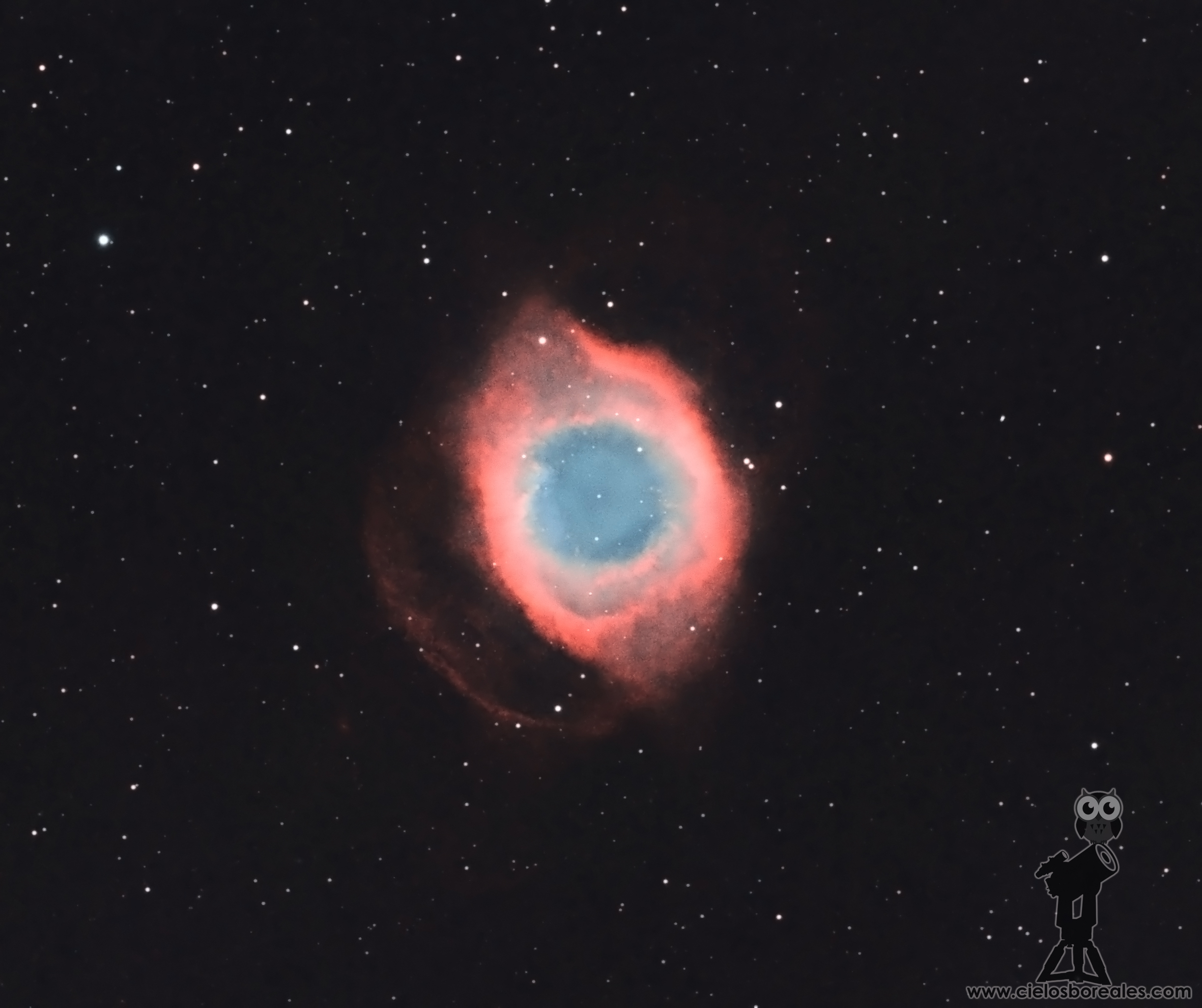 Helix Nebula en banda estrecha