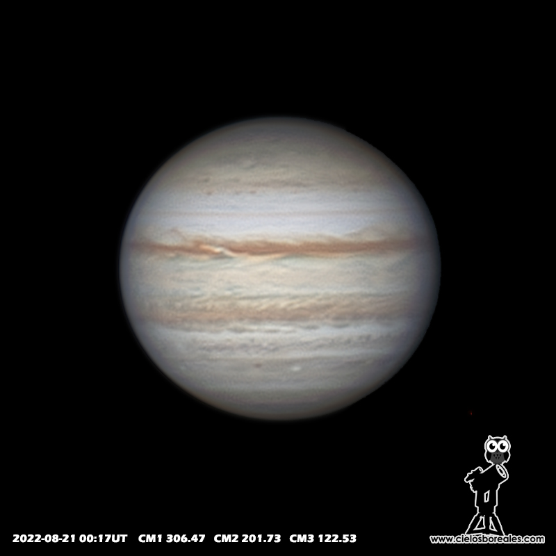 Perturbación en NEB de Júpiter