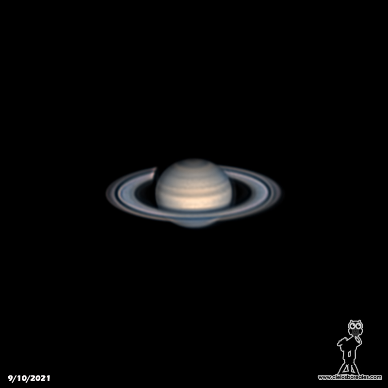 Saturno con telescopio SC8
