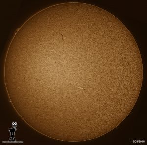 Sol 19/08/2018 en h-alpha con Coronado PST