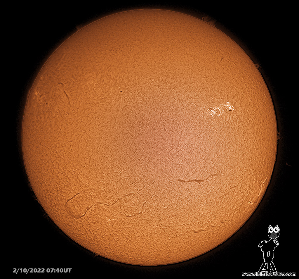 Sol 2/10/2022 con gran filamento