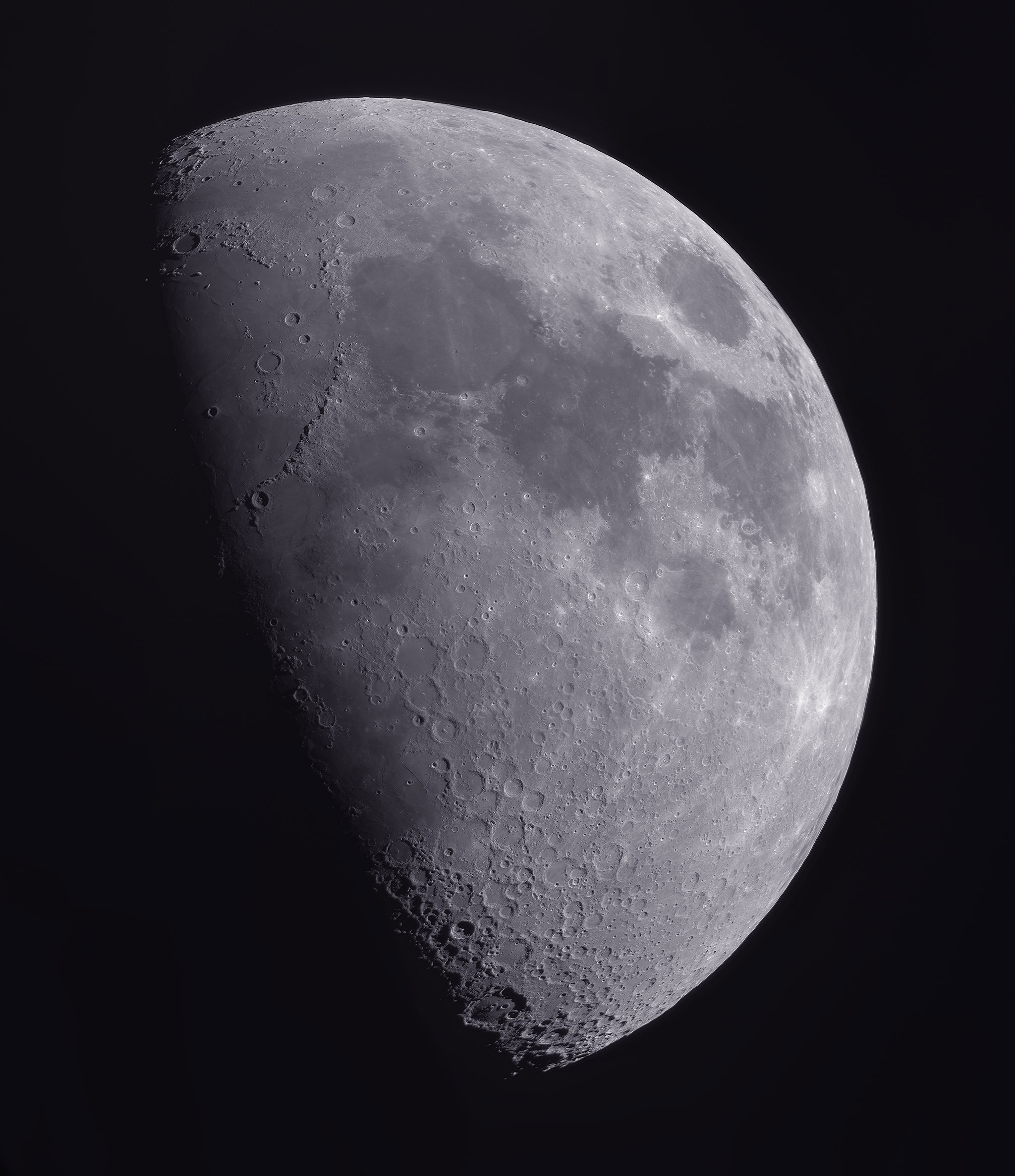 Mosaico lunar creciente