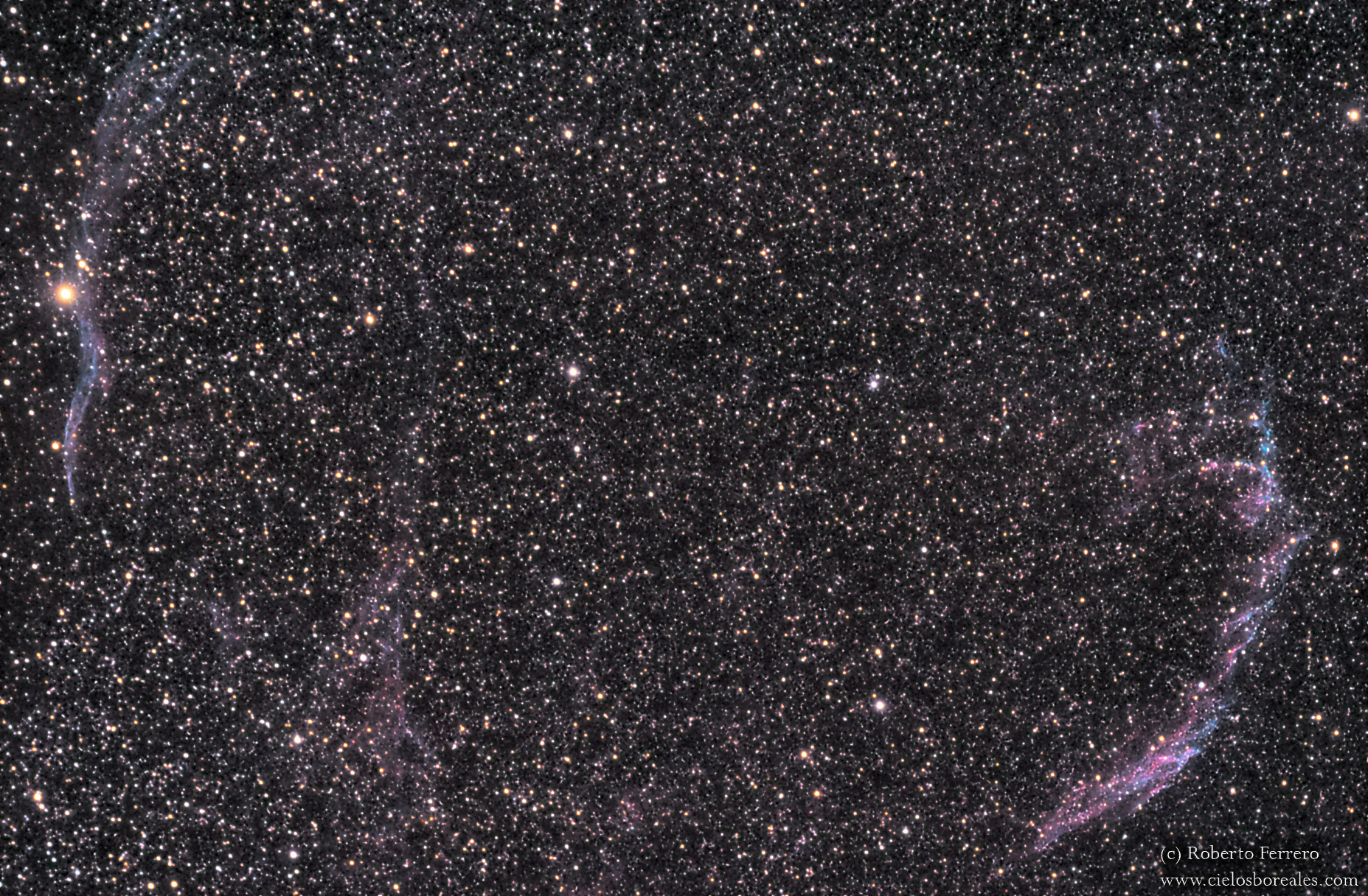 Nebulosa de los Velos, el lazo del cisne