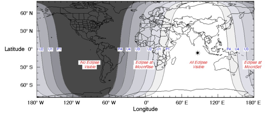 El eclipse lunar del 7 de septiembre de 2025 Visibility Lunar Eclipse 2025 09 07