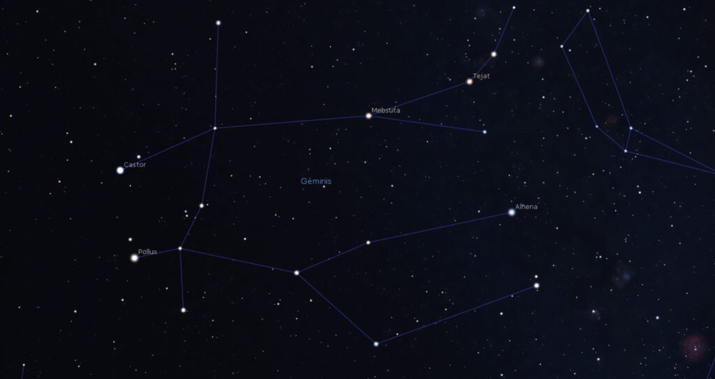 La constelación de Géminis geminis