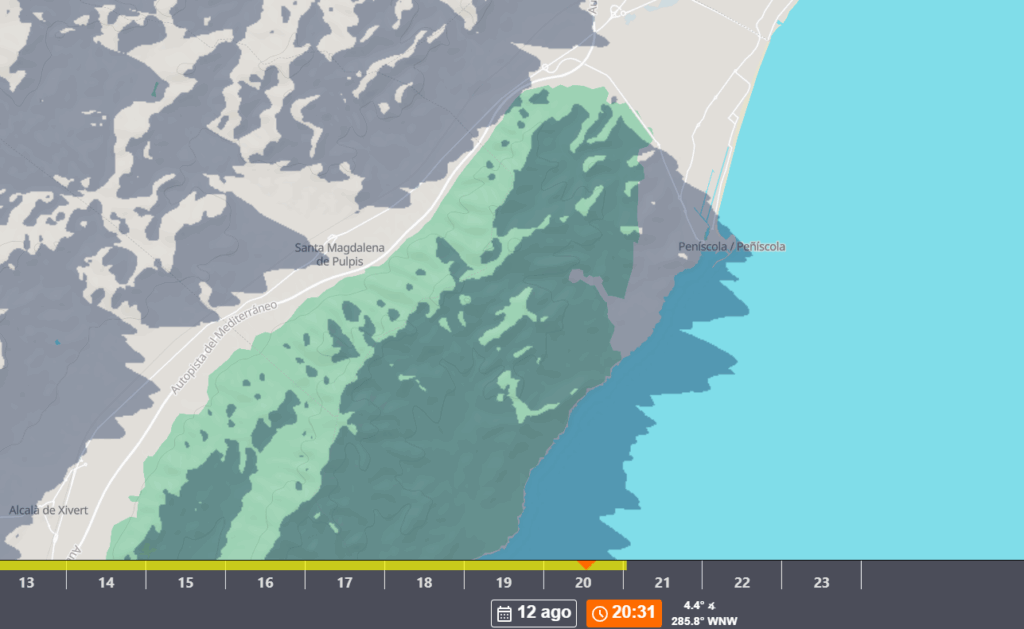 eclipse solar mapa sombras