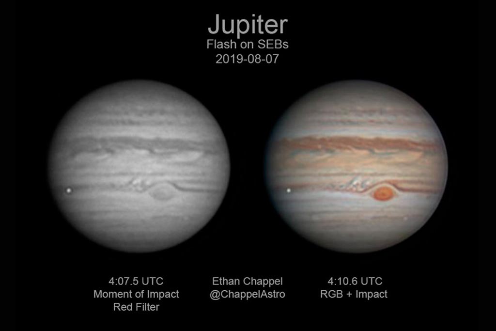 Un astrónomo aficionado registra un nuevo impacto en Júpiter