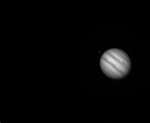 Ocultación de Ganímedes por Júpiter.