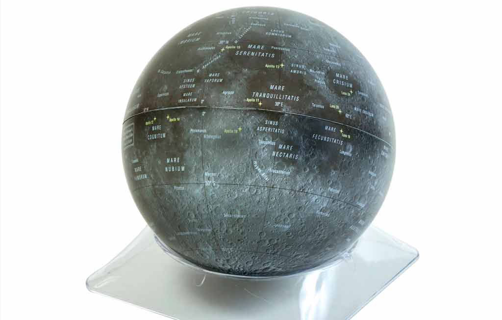 Globos de la Luna y Marte para tu escritorio Globo lunar