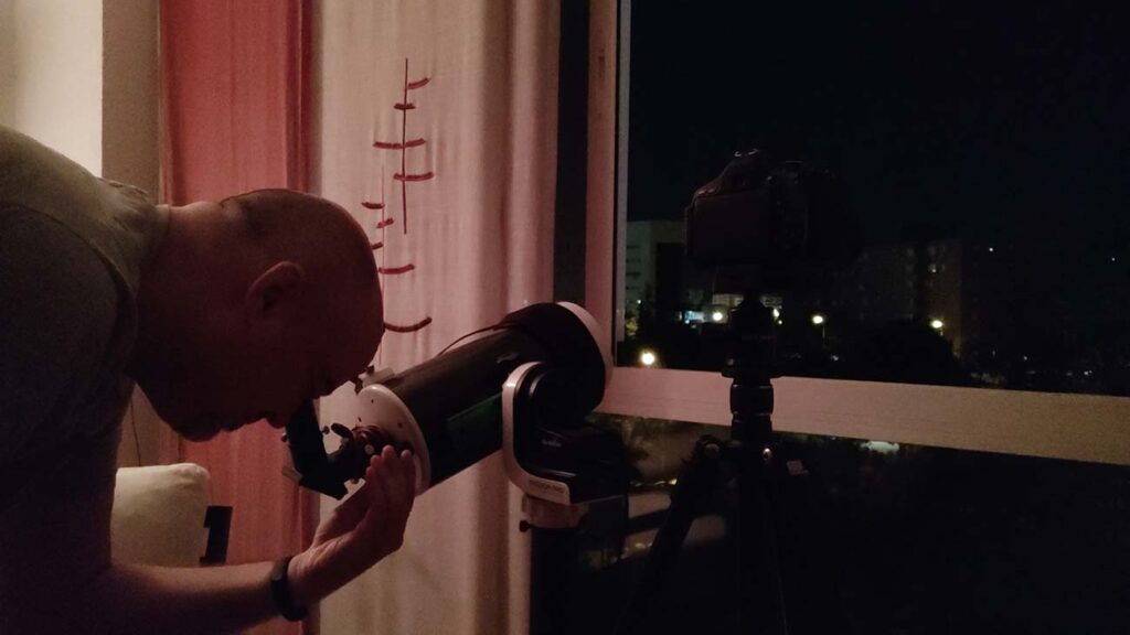 cometa nishimura desde ciudad