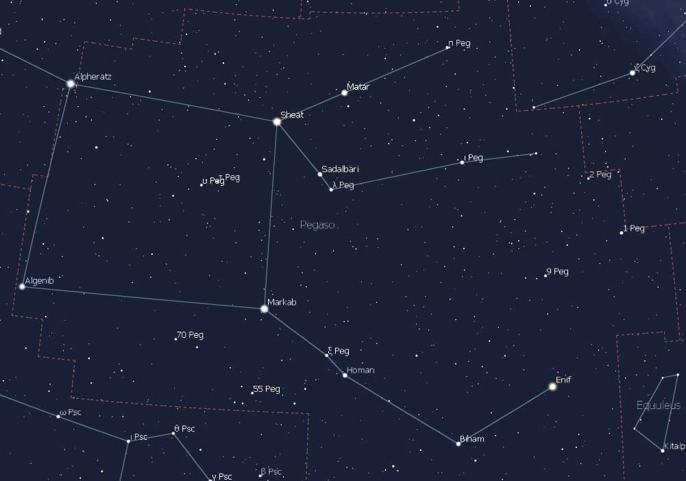 Pegaso es una de las constelaciones del hemisferio Norte.